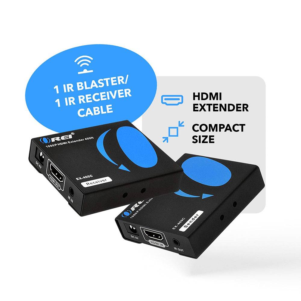 1080p HDMI Extender Over CAT6/7 upto 400 ft - IR (EX-400C)