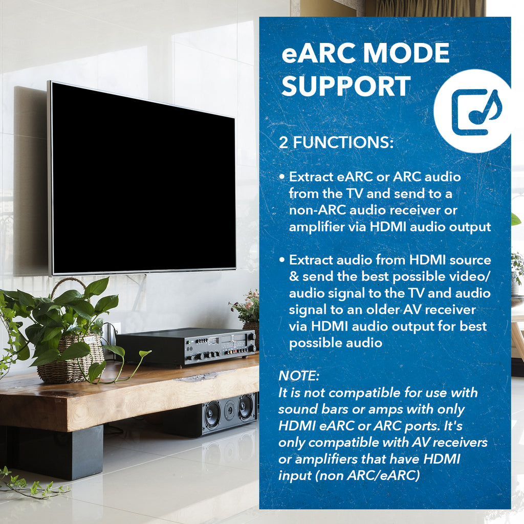 4K HDMI™ or eARC Audio Extractor-HDA-927