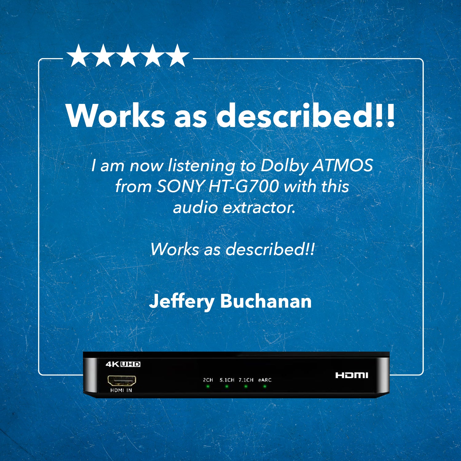 Dual HDMI eARC Audio Extractor 4K@60Hz with Optical Port & 3.5mm