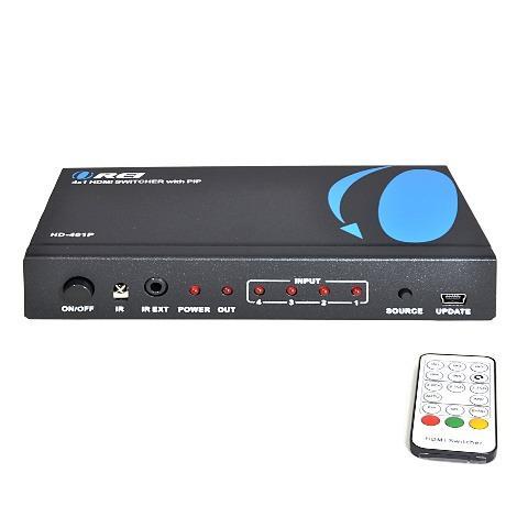 High Speed 4x1 HDMI Switch with IR Remote & Picture-in-Picture Mode (HD-401P)