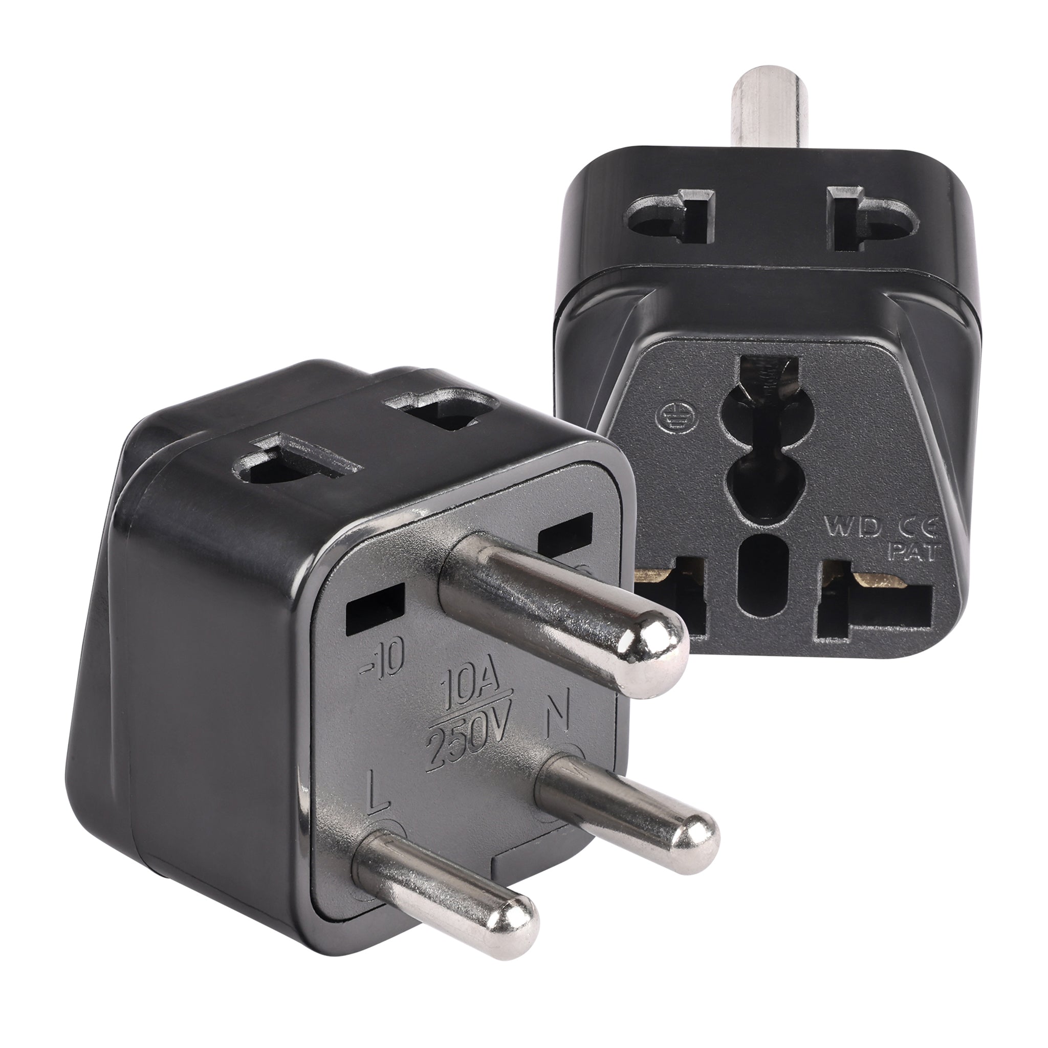 kwmobile 2x travel plug type D - Idéal pour voyager en Inde, Népal et Sri  Lanka 