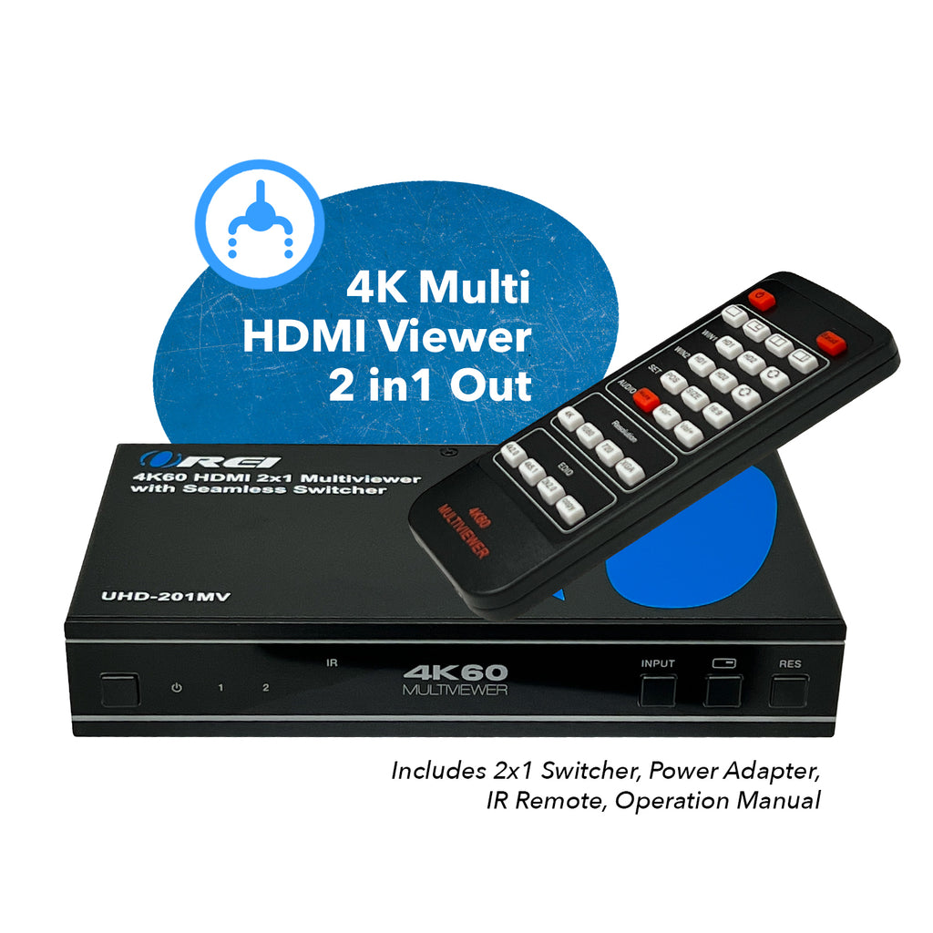 Ultra HD 4K Multi-Viewer 2x1 HDMI Seamless Video Switch(UHD-201MV)