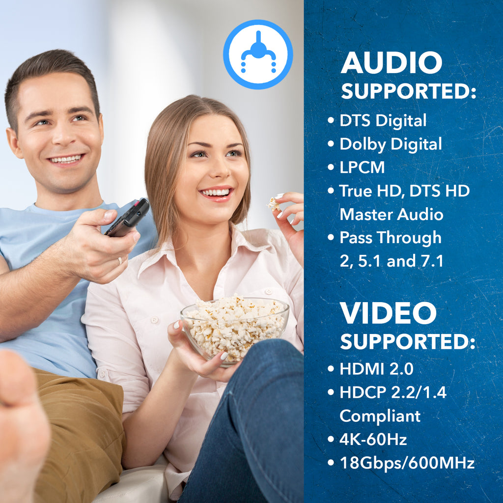4K@60hz 4-port HDMI™ Switch (ARC)-UHD-401ARC