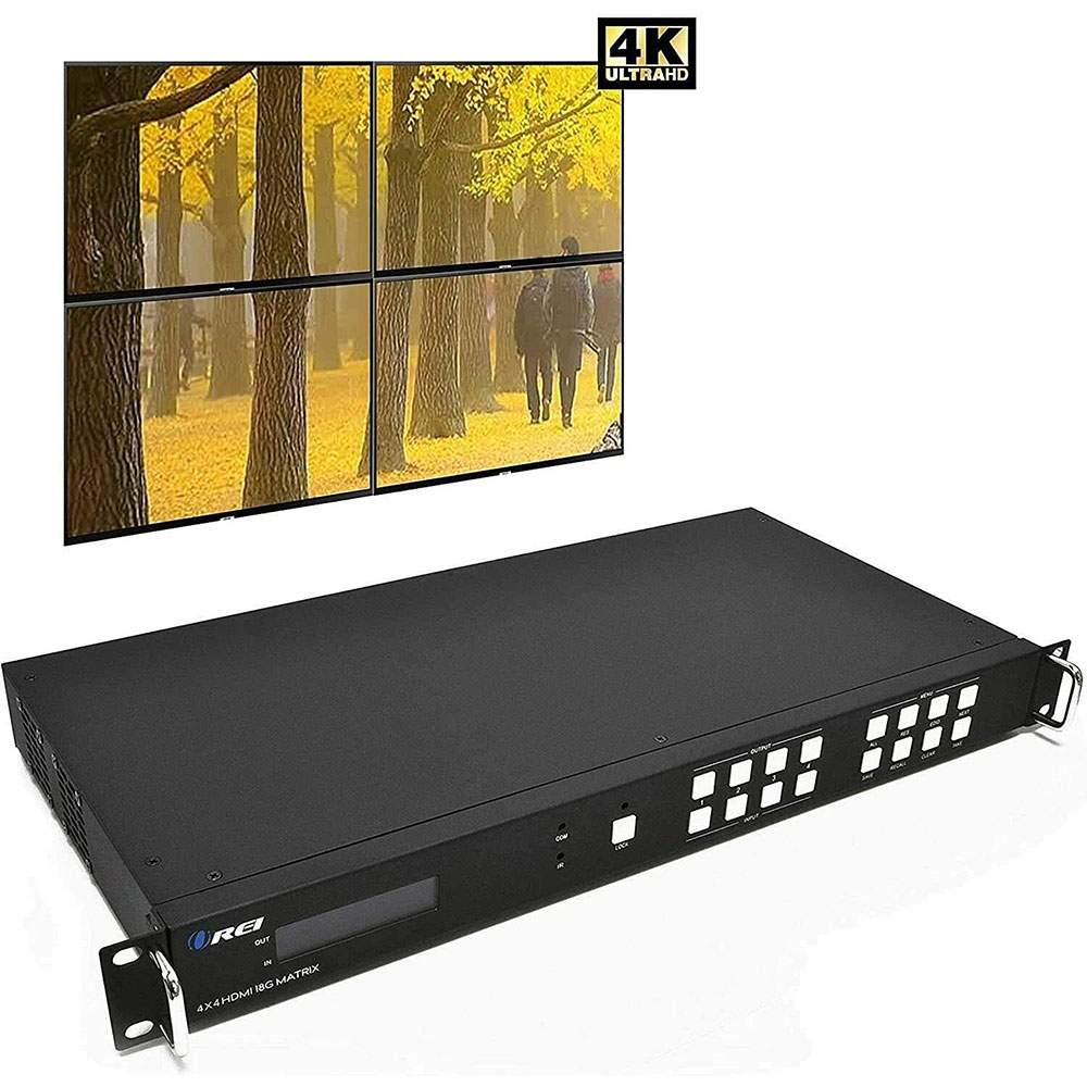 18Gbps 4x4 Seamless UHD Matrix (UHD-404VW) | OREI