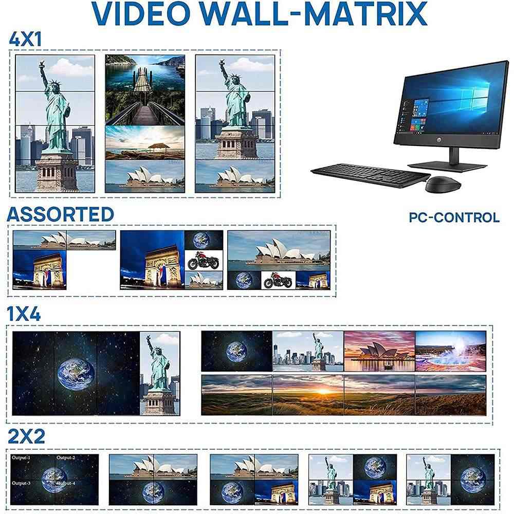 18Gbps 4x4 Seamless UHD Matrix (UHD-404VW)