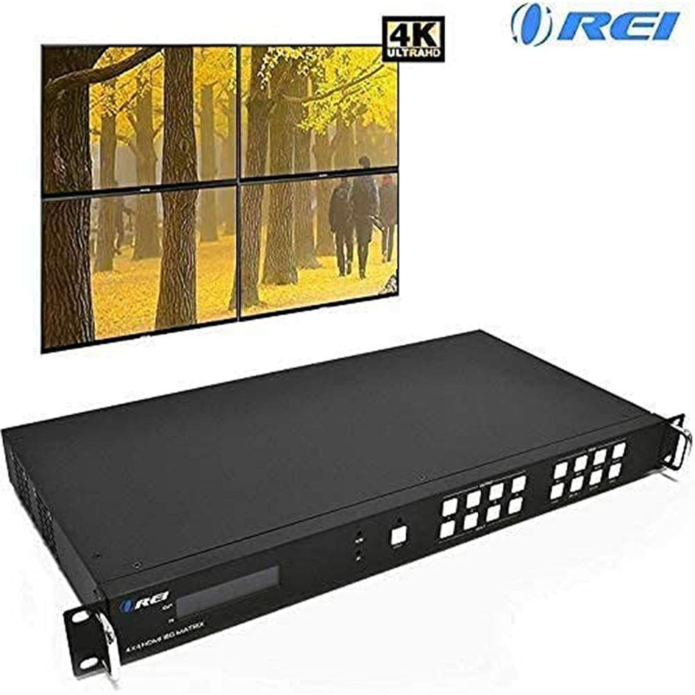 4x4 HDMI Videowall Matrix - 4 Displays - 4x4 HDMI matrix - 2x2 Video Wall (UHD-404VW)