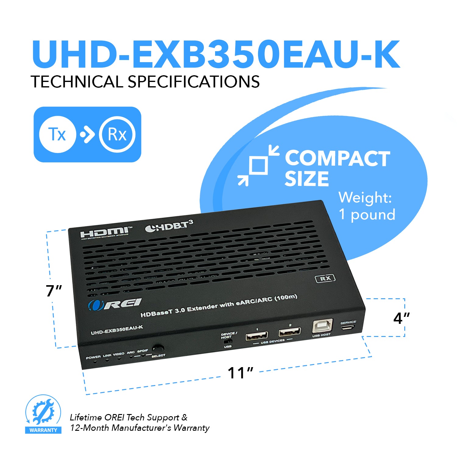 HDMI-EX50 HDMI Over CAT5/6 50m Extender - KVM Solutions