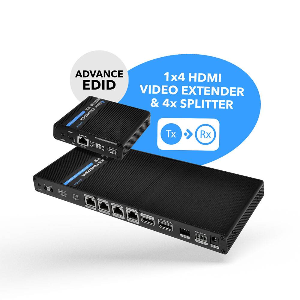 SIIG 1x4 1080p HDMI Splitter HDbitT over IP Extender Kit - 120m – Natix