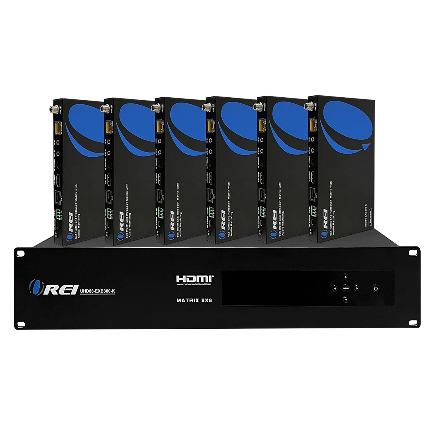 OREI 8x8 4K HDBaseT HDMI Extender Matrix (Loop) - 400ft - Thumbnail 2