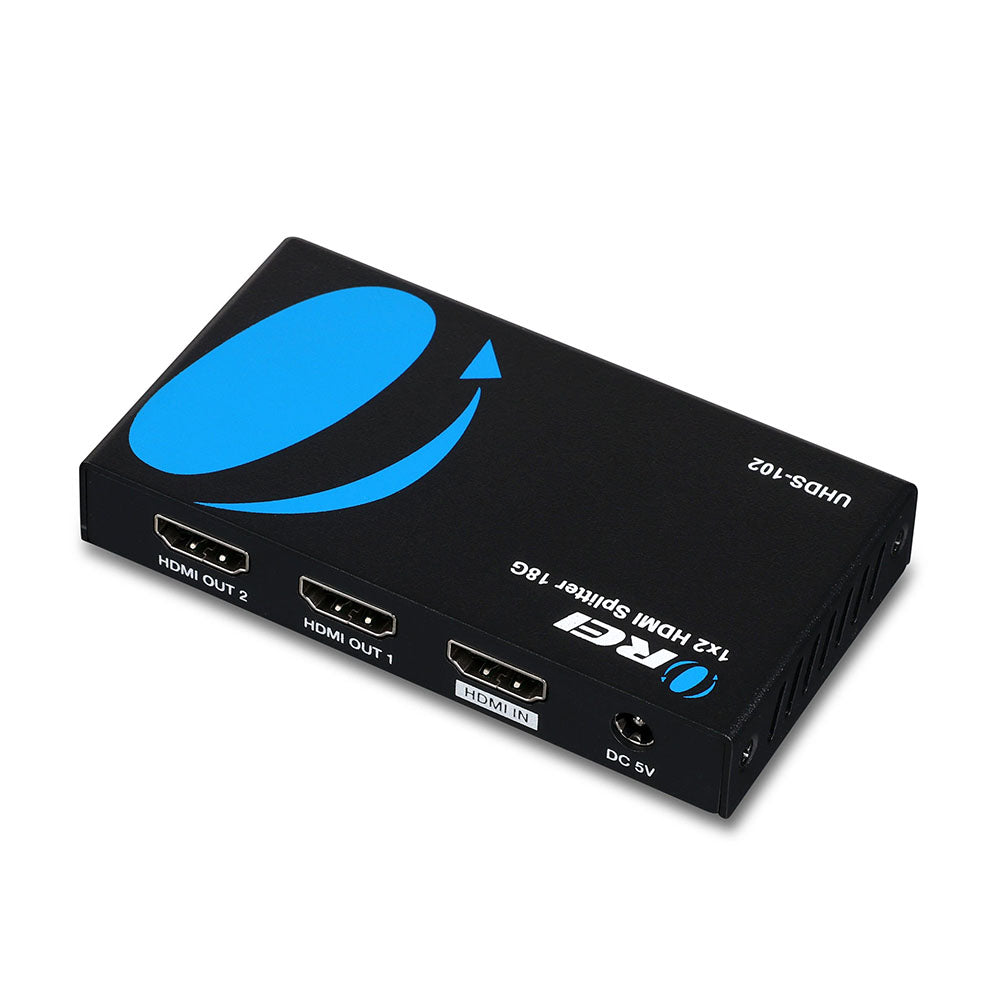 1x2 HDMI Splitter W/ Audio Out: 1-In 2-Out, UltraHD 8K, EDID (BK-102)