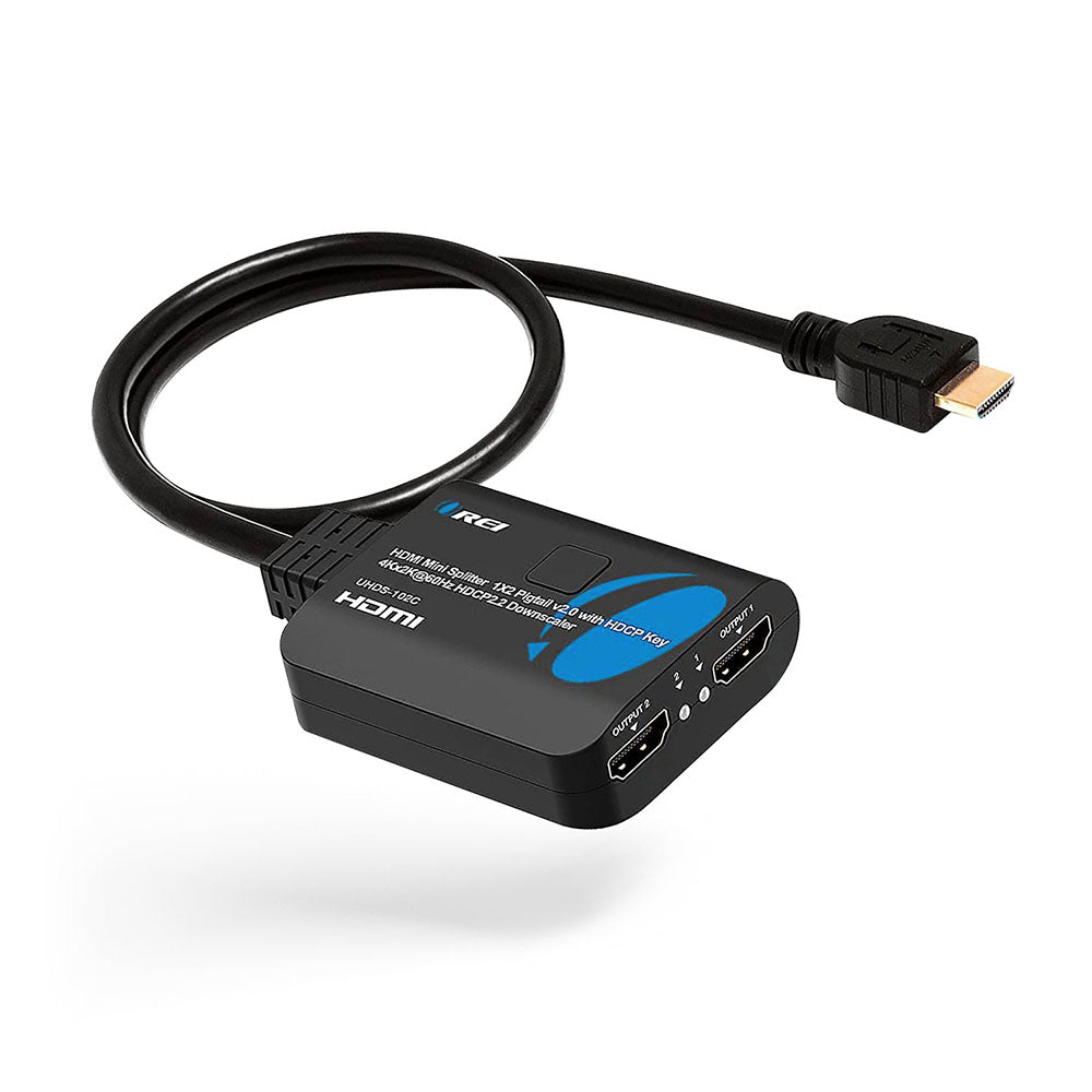 Tentacle Napier hjælpemotor 1x2 HDMI Splitter 1 in 2 out with Downscaler, 3D, upto 4k@60Hz (UHDS-102C)  | OREI