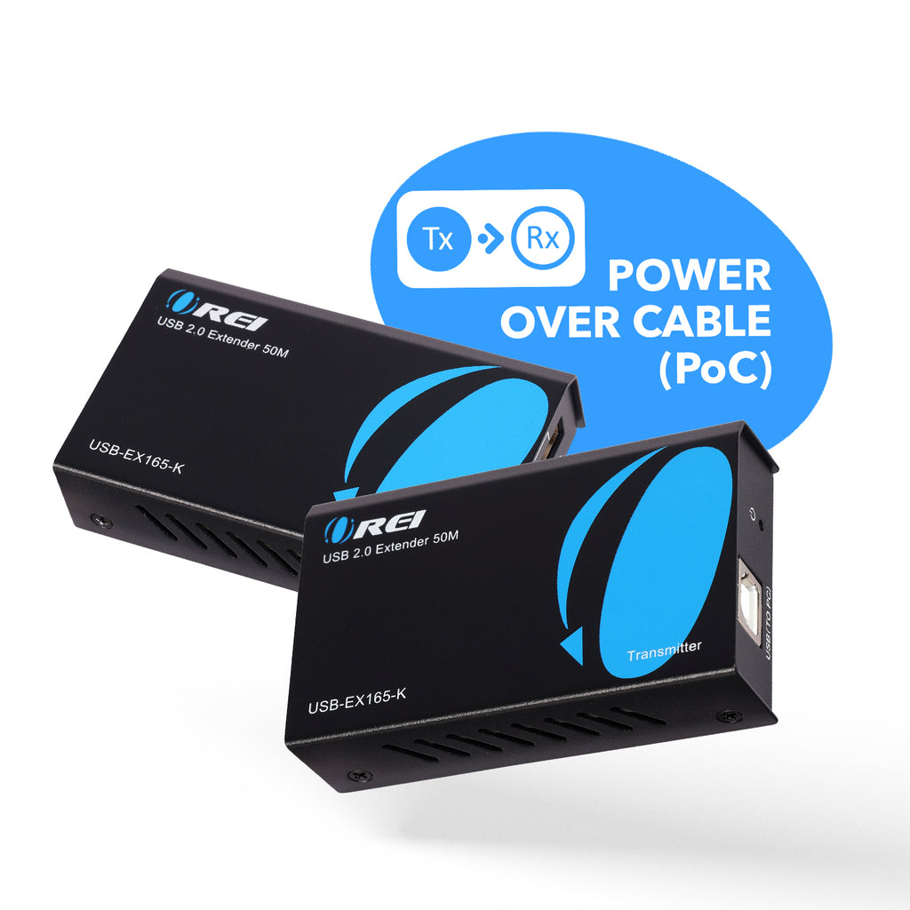 USB2.0 Extender (USB-B to USB-A) - 165ft (cat6)-USB-EX165-K