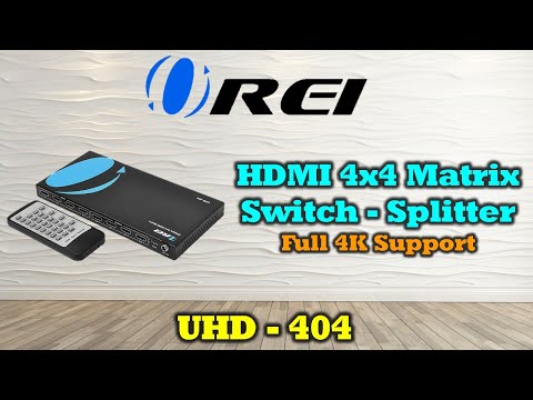 Ultra HD 4x4 HDMI Matrix Switch 4K @60Hz with IR Remote (UHD-404)