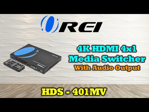 4K@30hz 4-port HDMI™ Seamless Switch w/ Multi Viewer (Audio Extract)-HDS-401MV