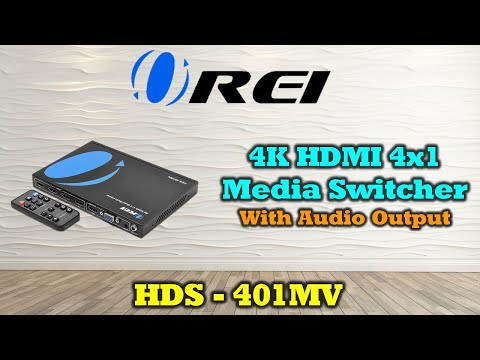 Ultra HD 4K Quad Multi Viewer 4x1 HDMI Switch VGA Output (HDS-401MV)