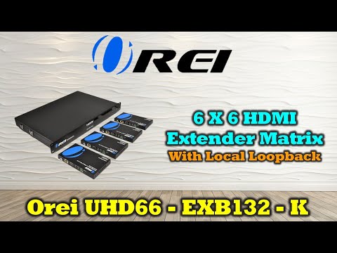 4K 6x4 HDMI HDBaseT Matrix Over CAT6/7 up to 132 Feet, 18Gbps Bandwidth with HDR, IR Control (UHD66-EXB132-K)