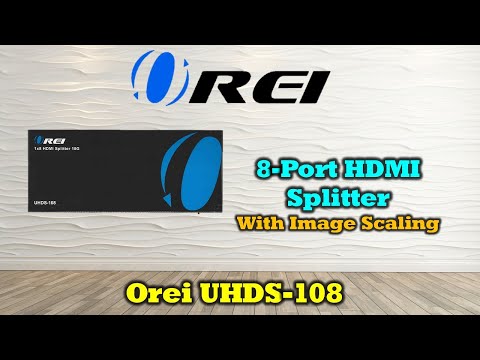 1x8 HDMI Splitter : 1-in 8-out, UltraHD 4K, EDID (UHDS-108)