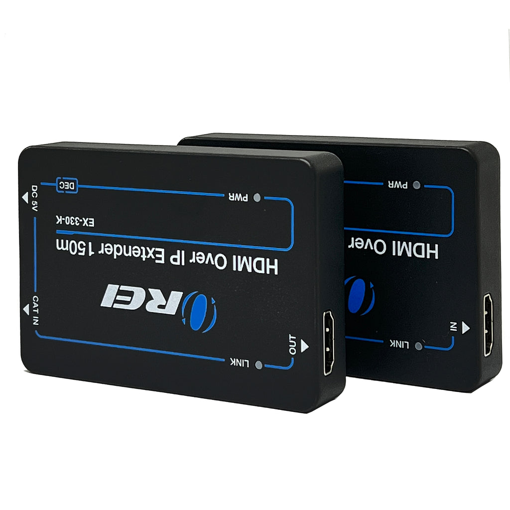 Orei EX-330-K HDMI Extender Signal Over Single CAT5e/CAT6 Ethernet Cable up to 330', Deep Color